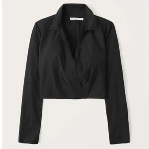 Abercrombie & Fitch Black Long Sleeve Blouse - XL